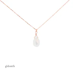 10k Rose Gold Marley Moonstone Necklace