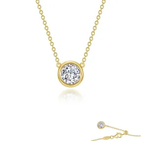 1.1ctw Bezel-set Solitaire Necklace