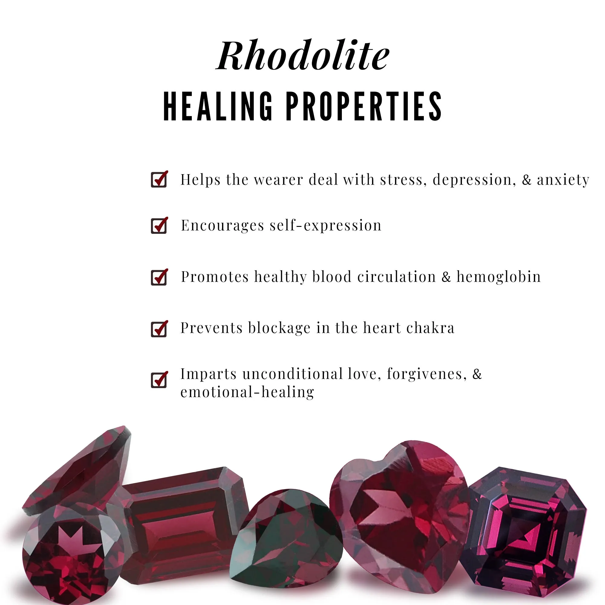 1.25 CT Emerald Cut Rhodolite and Diamond Designer Ring Set