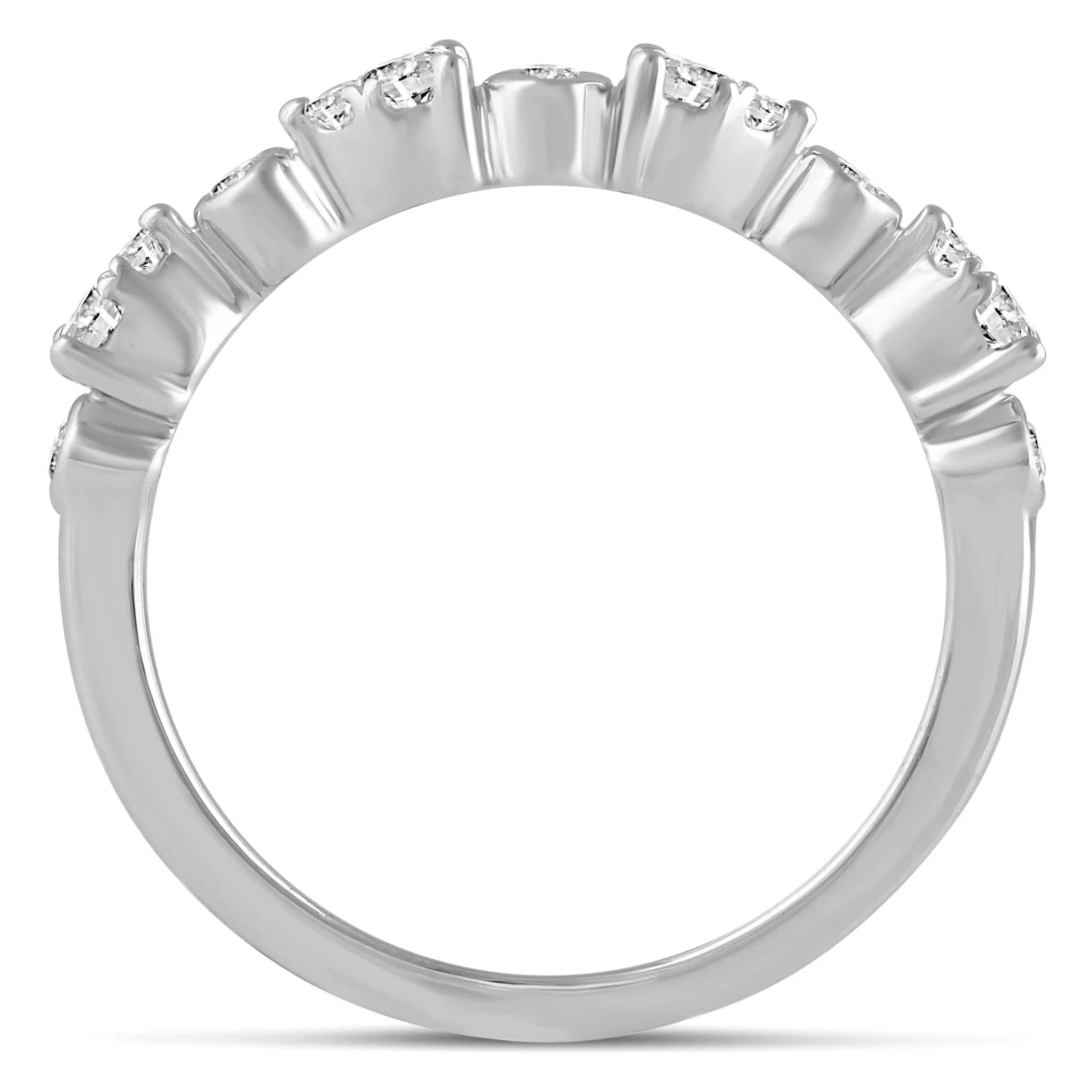 1/3CT TW Diamond band Promise Ring in 925 Sterling Silver