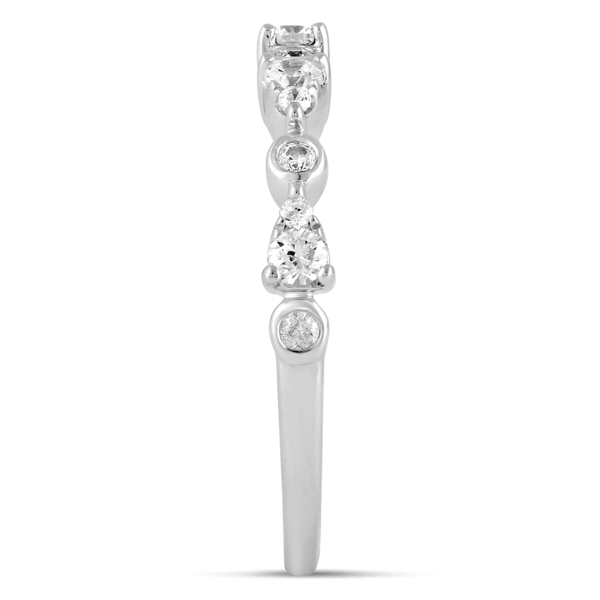1/3CT TW Diamond band Promise Ring in 925 Sterling Silver