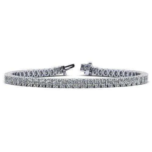 14K Gold Lab-Grown Oval Diamond Tennis Bracelet