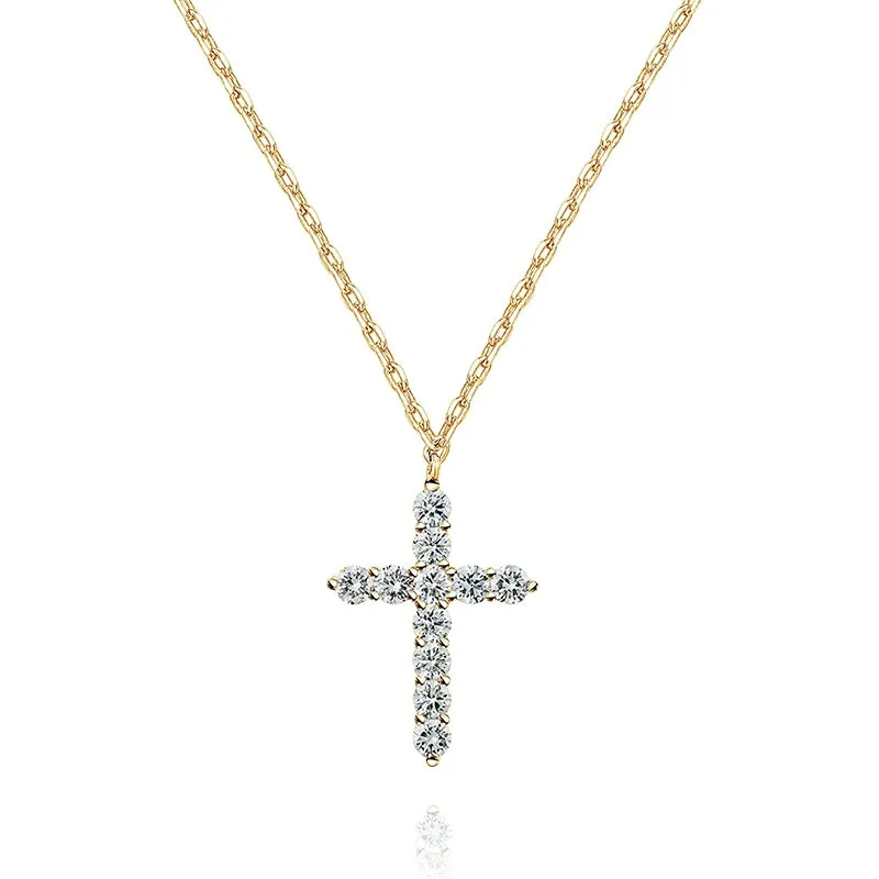 14K Gold Plated Cross Necklace