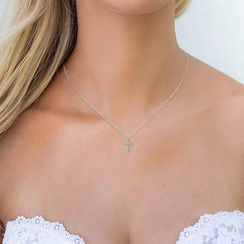 14K Gold Plated Cross Necklace