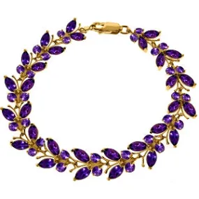 14K Solid Rose Gold Butterfly Bracelet w/ Amethysts