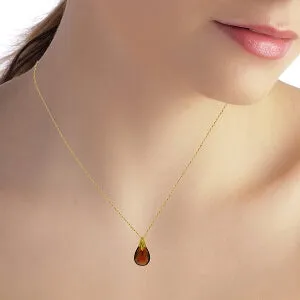 3 Carat 14K Solid Yellow Gold Nude Sight Garnet Necklace