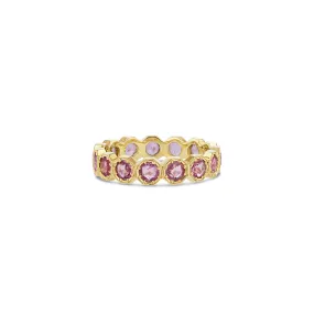 3mm Crown Bezel Pink Sapphire Eternity Ring