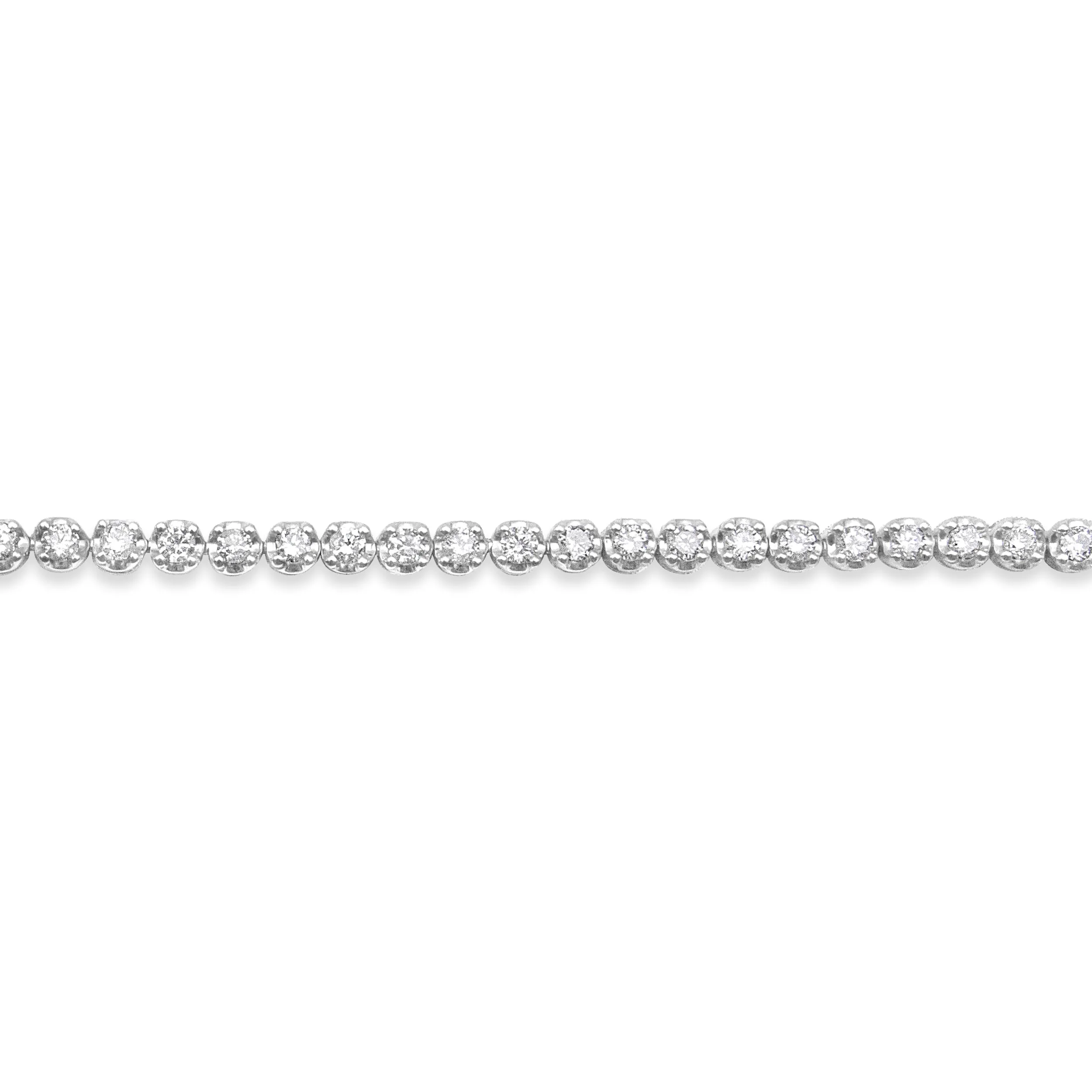 .925 Sterling Silver 2.00 Cttw Round-Cut Diamond Tennis Link Bracelet