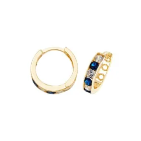 9ct Yellow Gold Hinged Zirconia Earrings ER033S