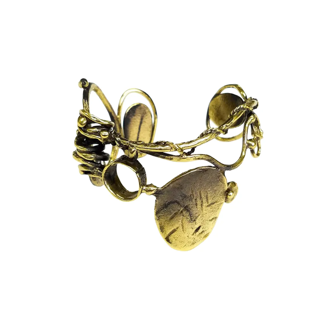Abstract Adjustable Bangle Bracelet