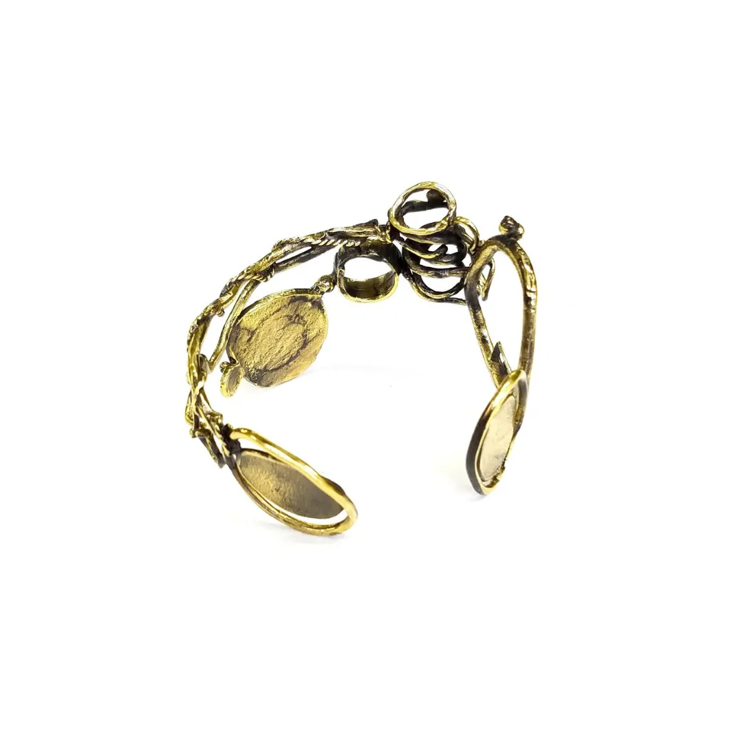 Abstract Adjustable Bangle Bracelet