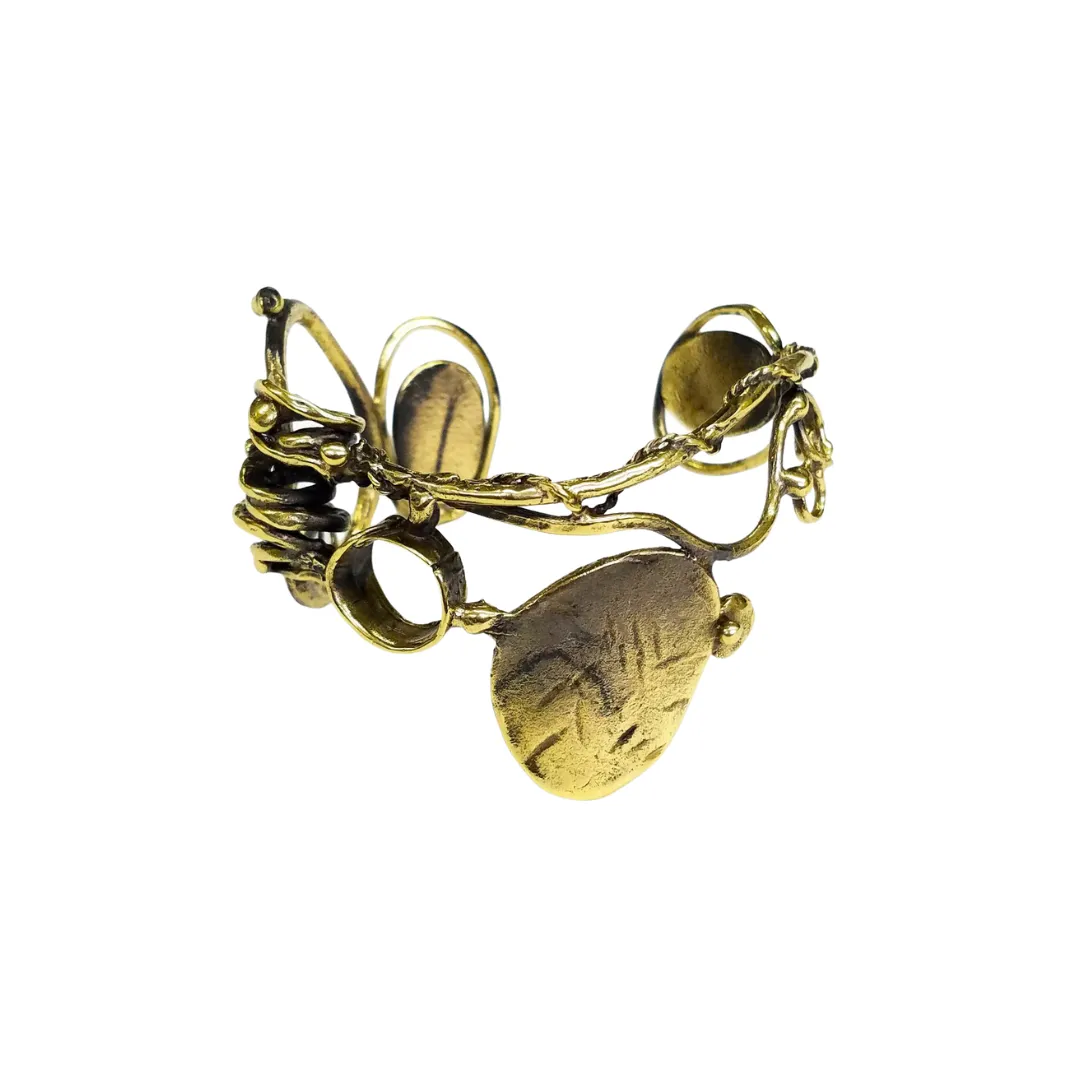 Abstract Adjustable Bangle Bracelet