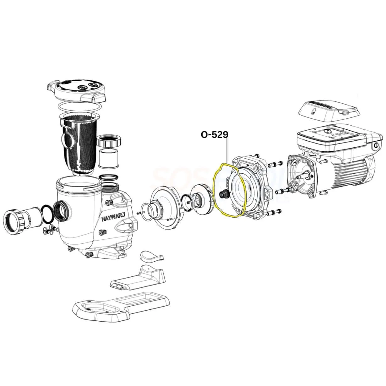 Aladdin Housing O-Ring For Hayward TriStar and EcoStar Pumps | SPX3200T | O-529