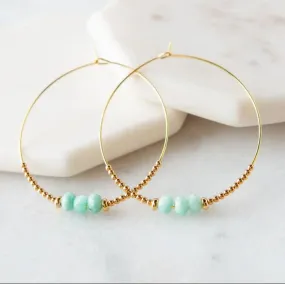 Amazonite Lily Earrings