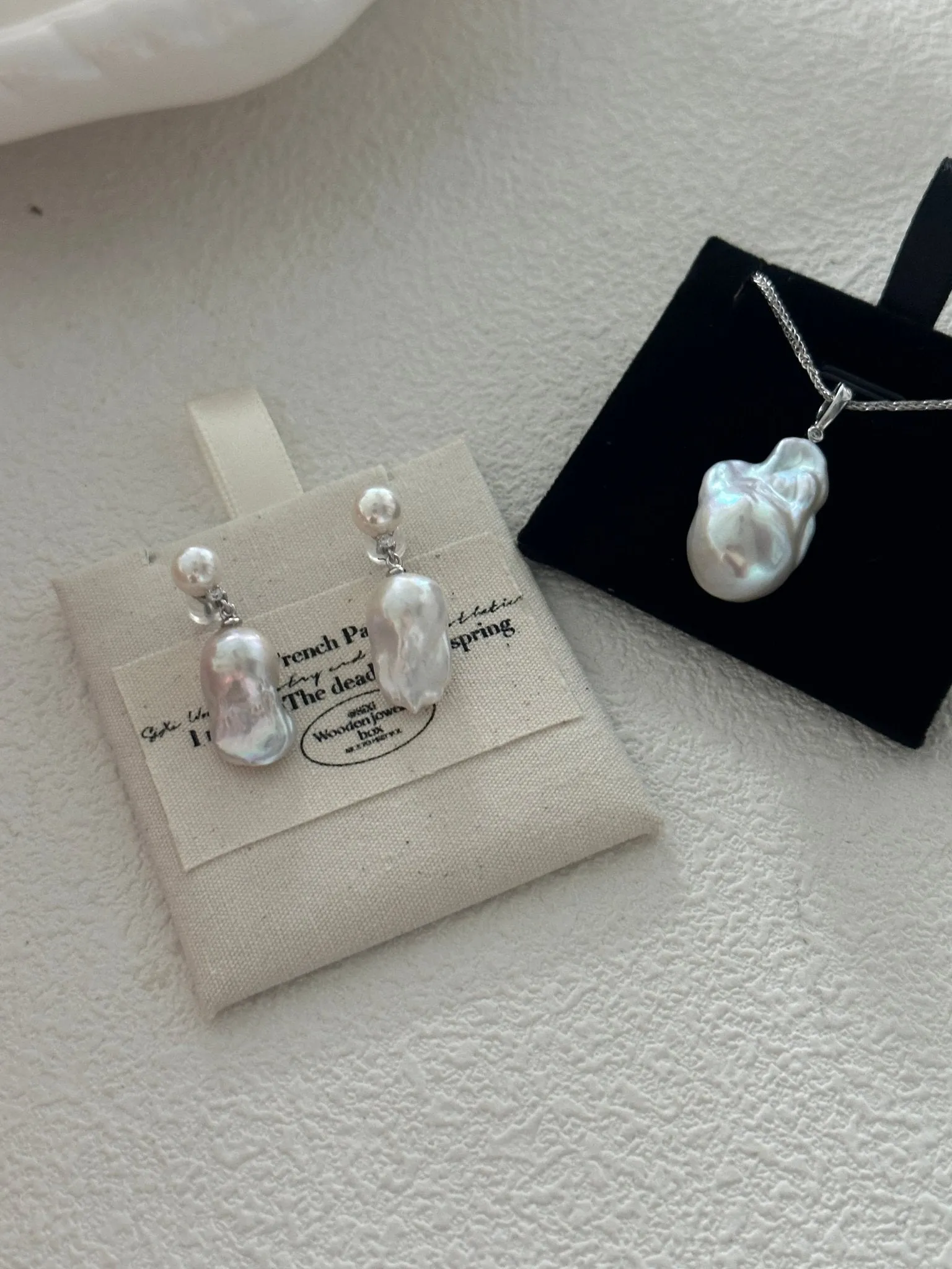 AMBER Baroque Pearl Drop Earrings