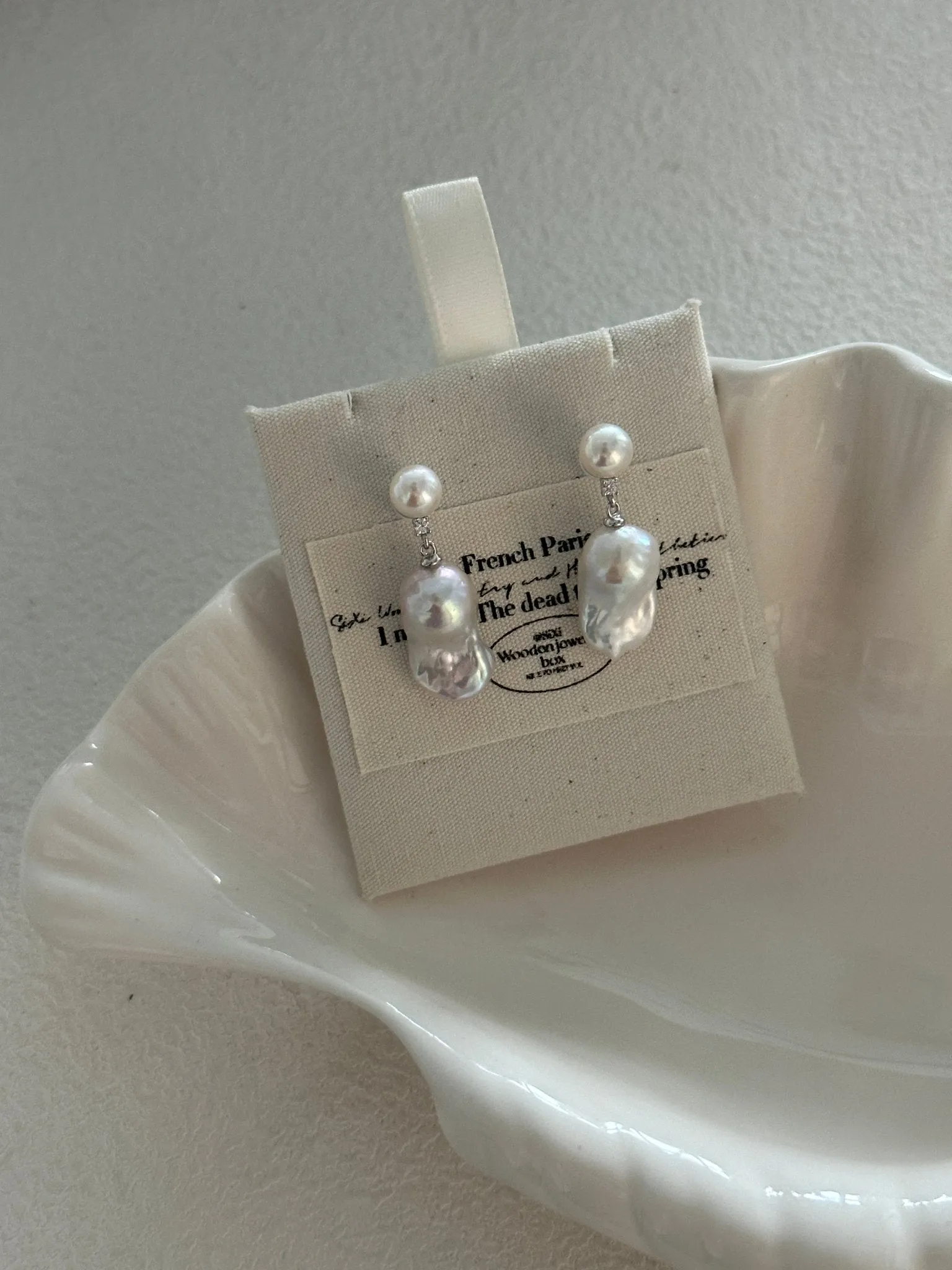 AMBER Baroque Pearl Drop Earrings