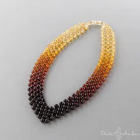 Amber necklace "Princess rainbow"