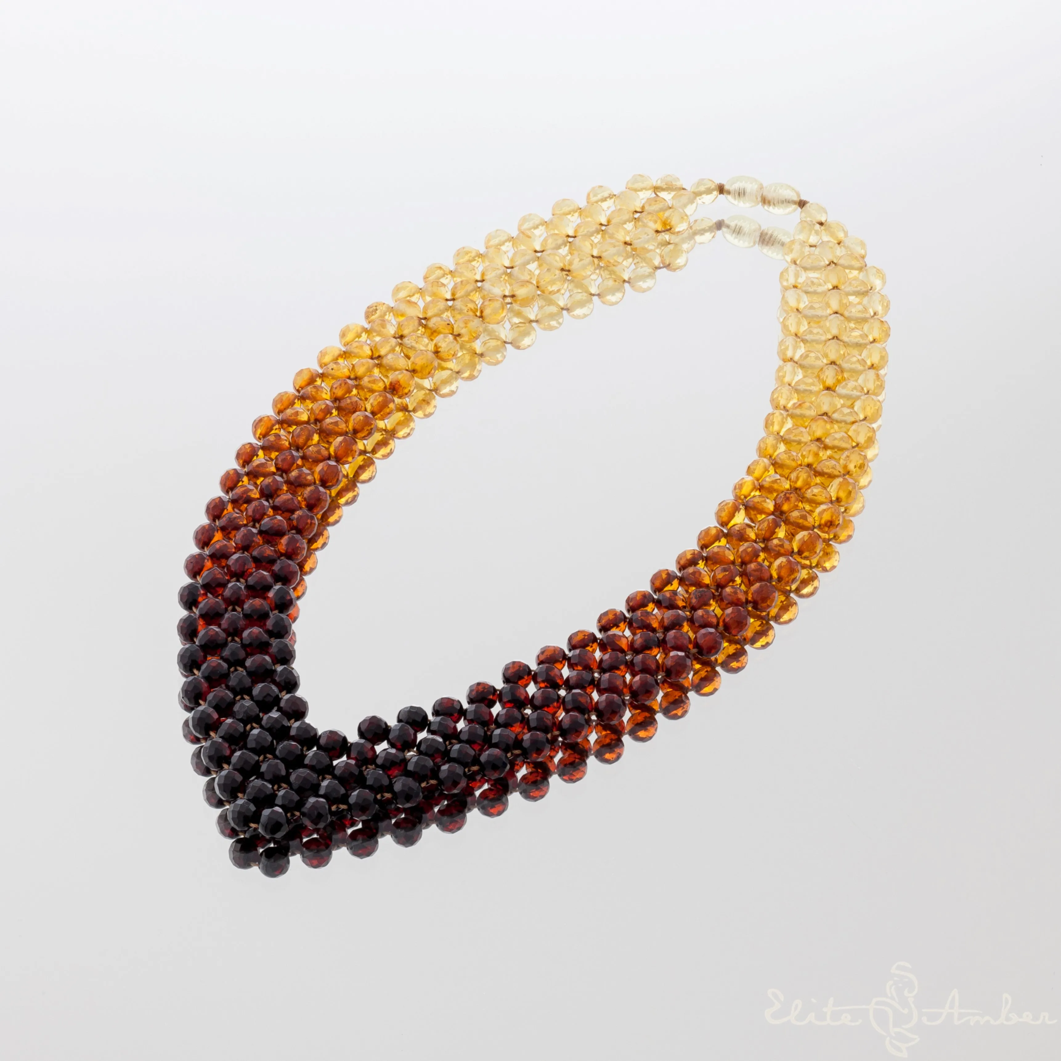 Amber necklace "Princess rainbow"