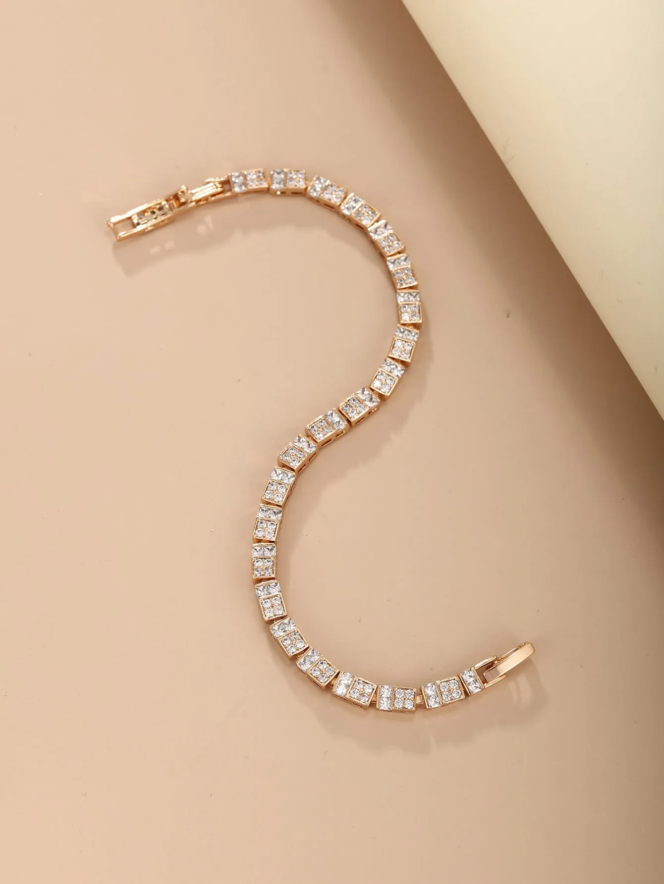American cross-border new metal style light luxury zirconium bracelet