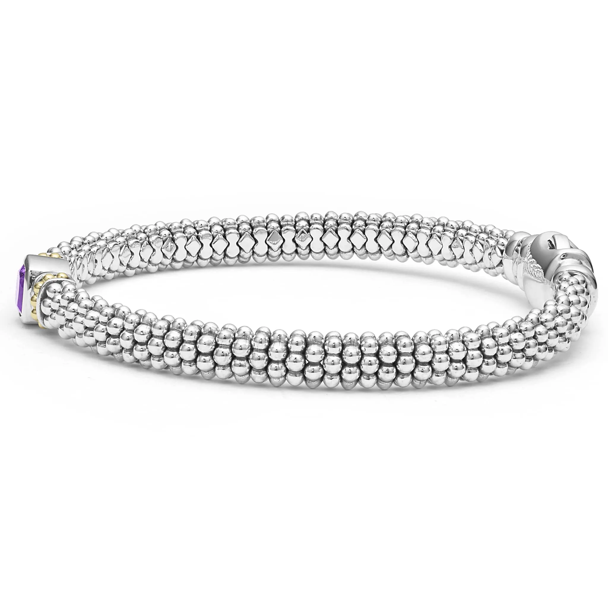Amethyst Caviar Bracelet | 6mm (Size M)
