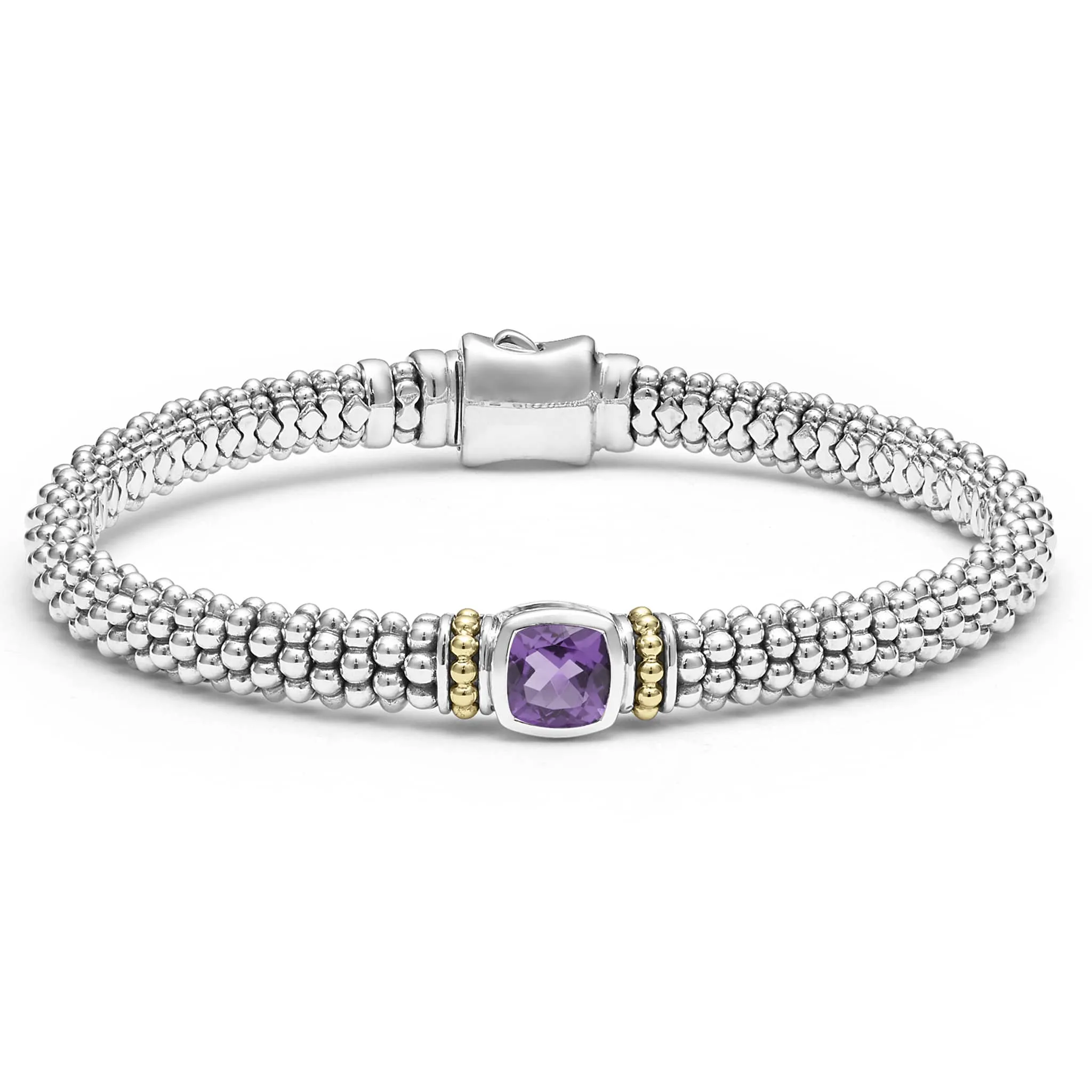 Amethyst Caviar Bracelet | 6mm (Size M)