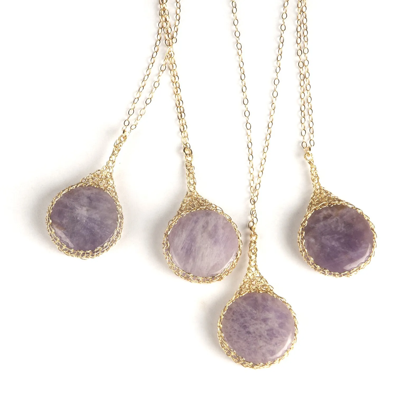 Amethyst necklace , pendant charm necklace
