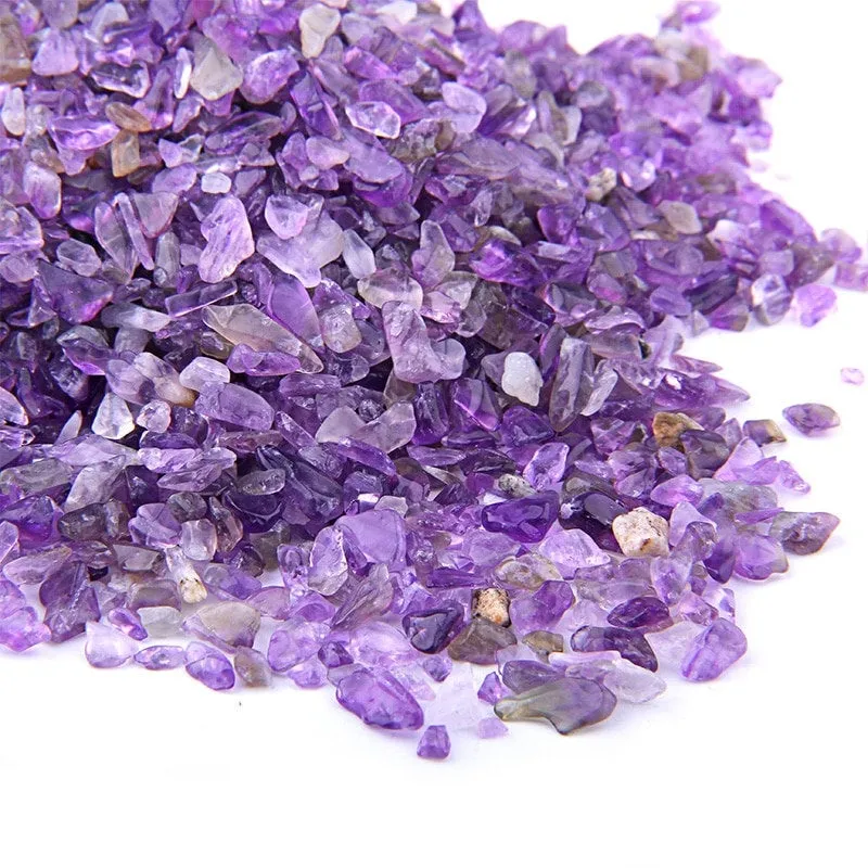 Amethyst Semi Tumbled Gemstone Mini Chips 3-5 mm, Amethyst Tumbled Chips, Amethyst Purple Tumbled Chips, Wholesale Bulk Lot, Natural Crushed