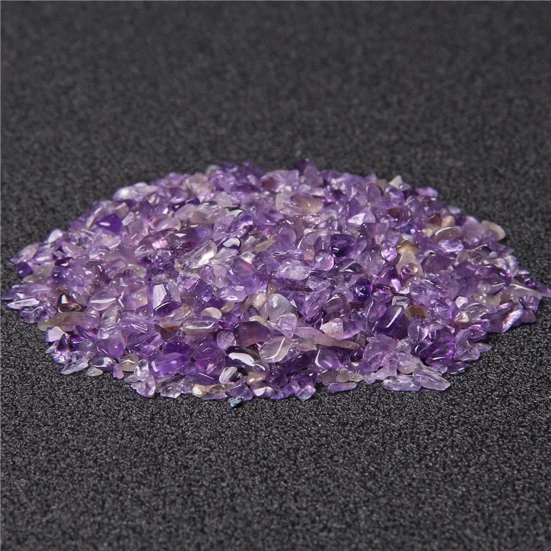 Amethyst Semi Tumbled Gemstone Mini Chips 3-5 mm, Amethyst Tumbled Chips, Amethyst Purple Tumbled Chips, Wholesale Bulk Lot, Natural Crushed