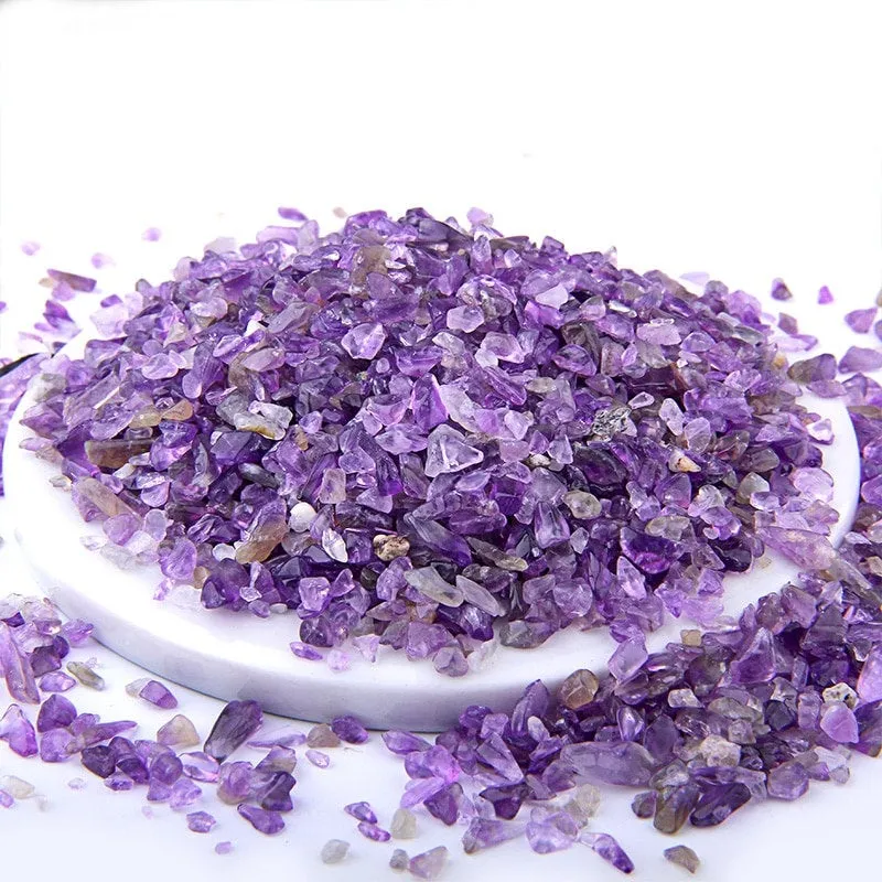 Amethyst Semi Tumbled Gemstone Mini Chips 3-5 mm, Amethyst Tumbled Chips, Amethyst Purple Tumbled Chips, Wholesale Bulk Lot, Natural Crushed