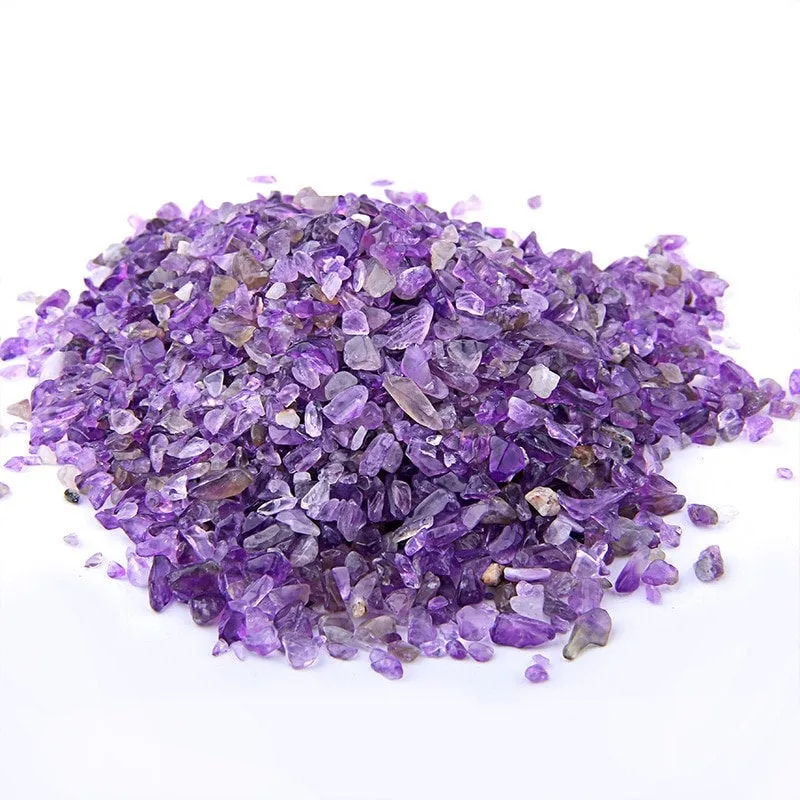 Amethyst Semi Tumbled Gemstone Mini Chips 3-5 mm, Amethyst Tumbled Chips, Amethyst Purple Tumbled Chips, Wholesale Bulk Lot, Natural Crushed