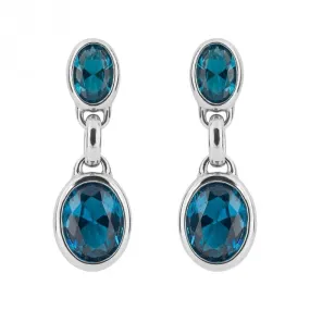 Aqua Nano Crystal Double Drop Earrings E6225T