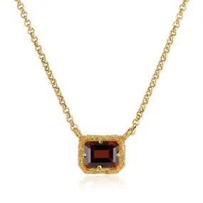 AT 836AG-G GARNET VERMEIL NECKLACE
