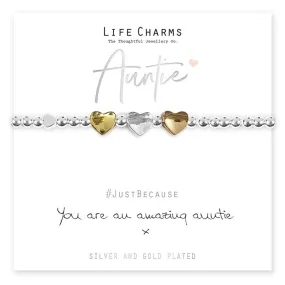 Auntie Love Heart Design Bracelet