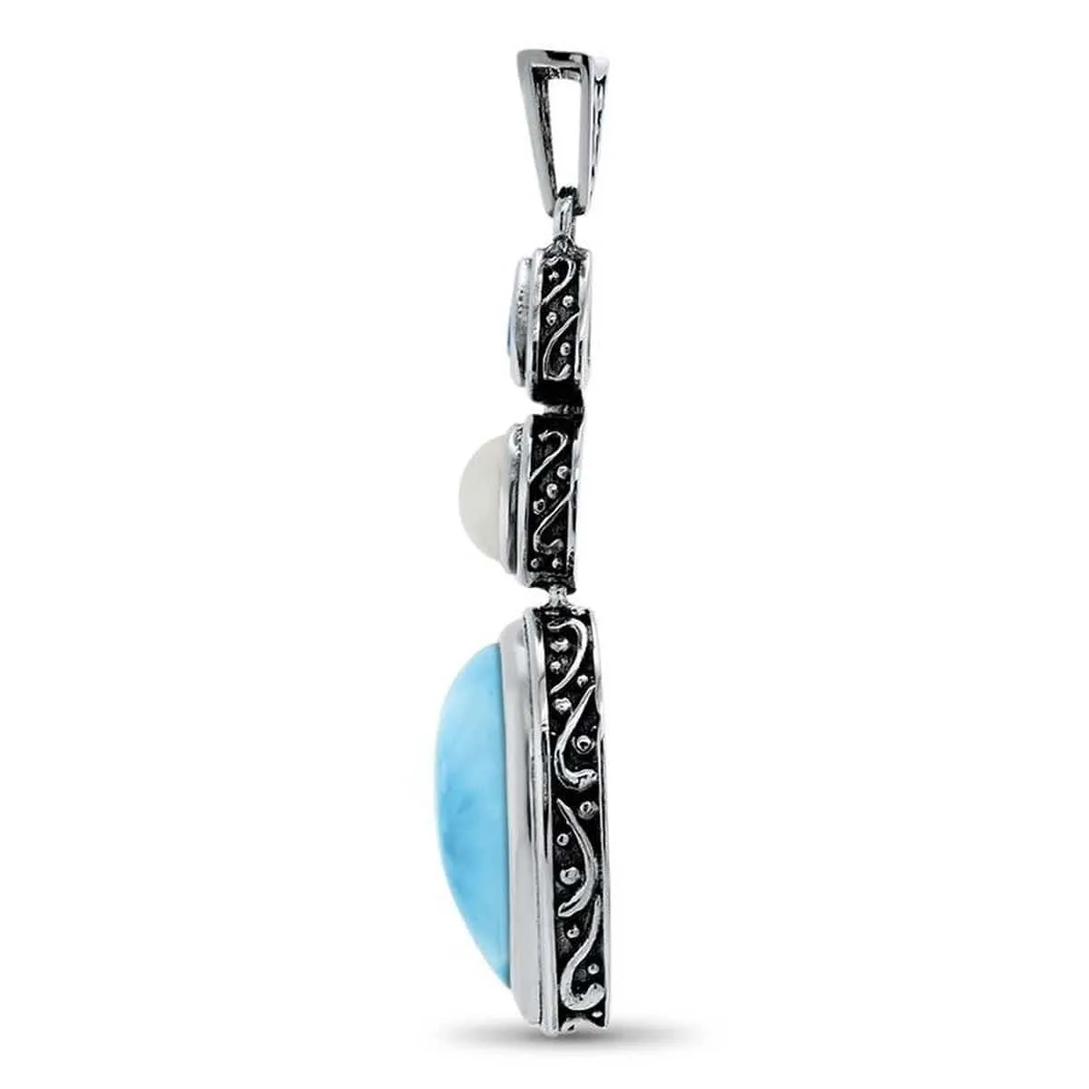 Azure Pear Necklace - Nazur0P-00