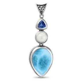 Azure Pear Necklace - Nazur0P-00