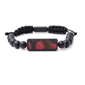 Bead Wood Resin Bracelet - Alice (Dark Red, 582190)