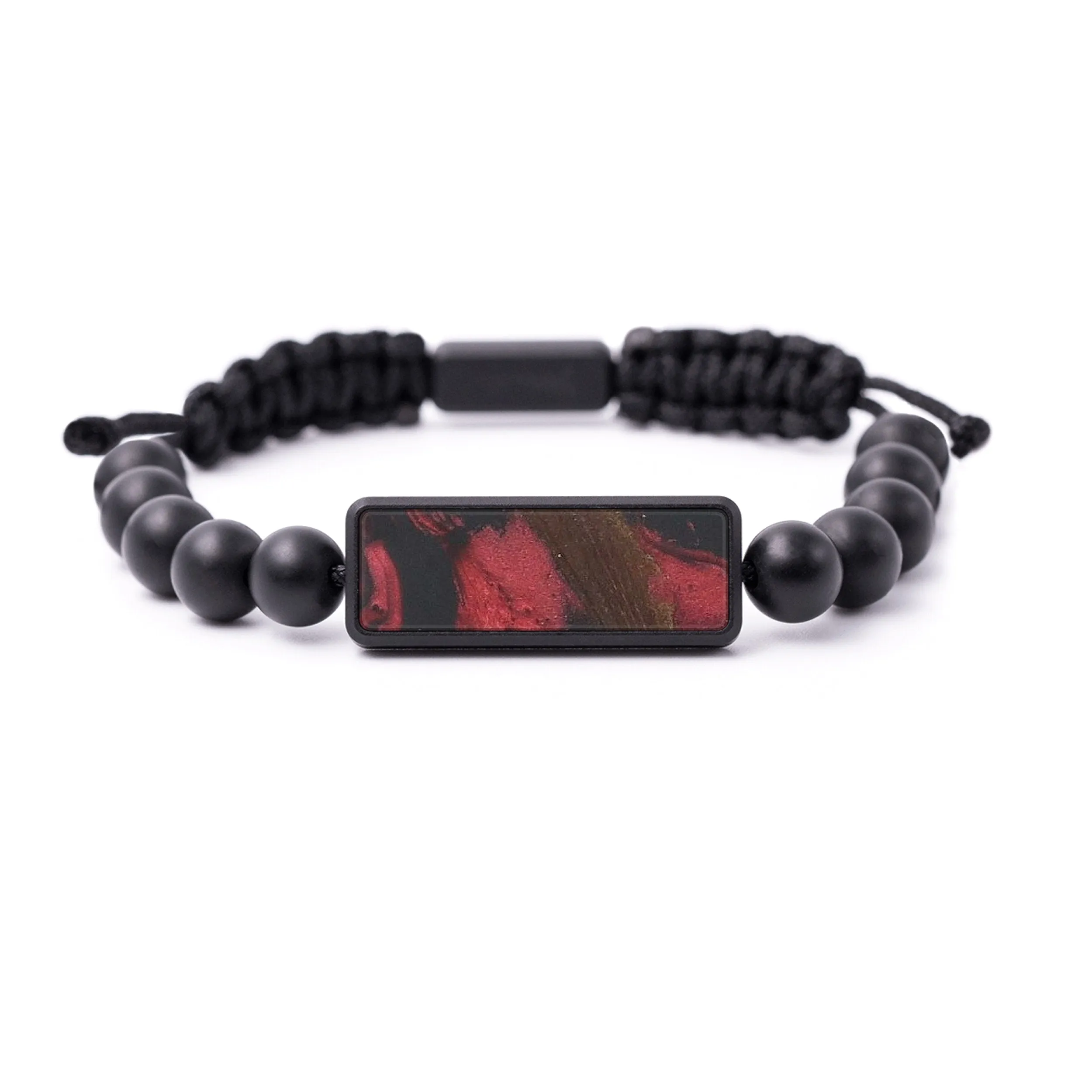 Bead Wood Resin Bracelet - Alice (Dark Red, 582190)