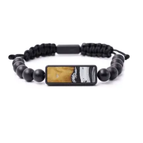 Bead Wood Resin Bracelet - Aria (Black & White, 579638)