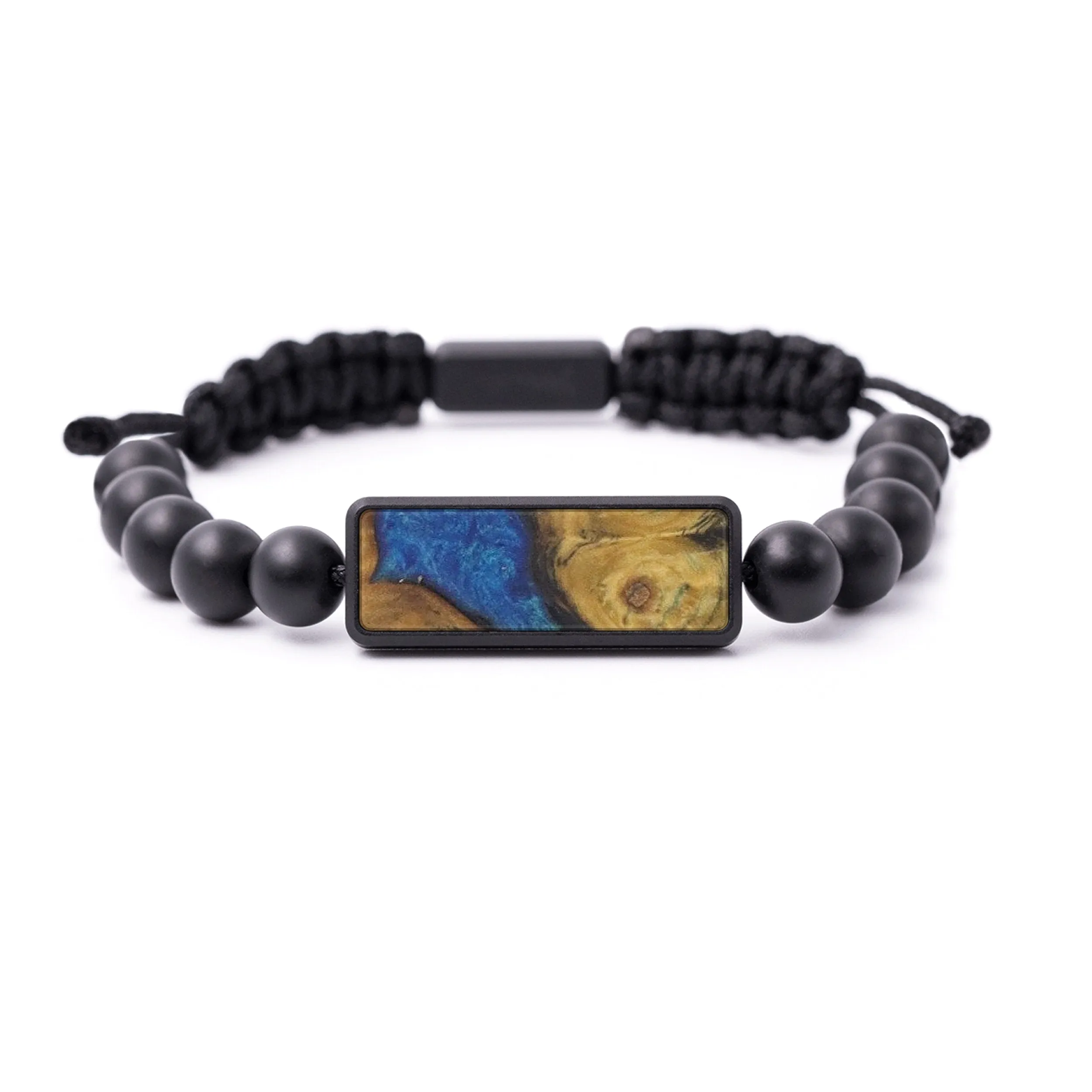 Bead Wood Resin Bracelet - Jaden (Light Blue, 591662)