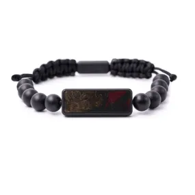Bead Wood Resin Bracelet - Maiden (Dark Red, 593412)