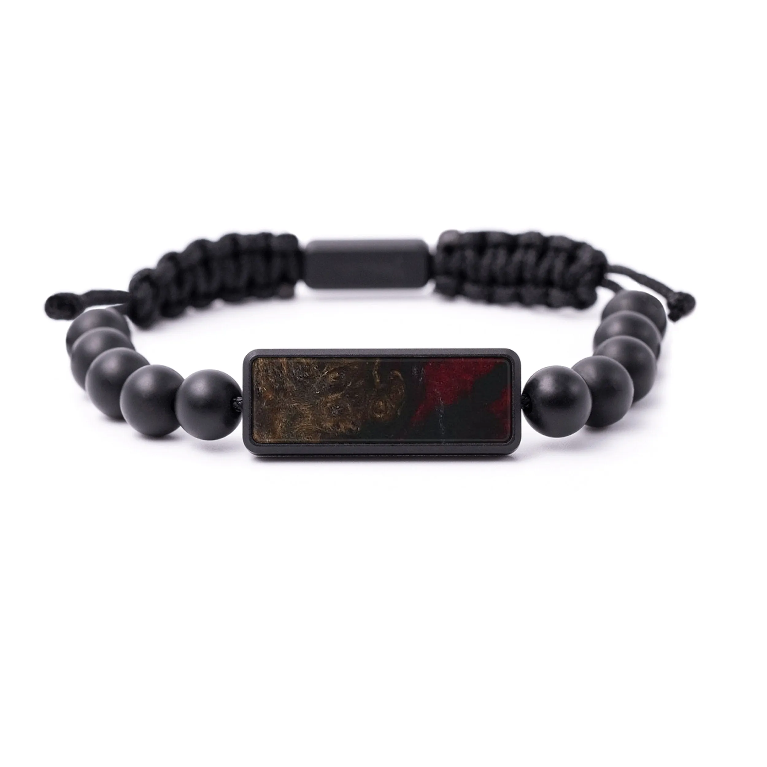 Bead Wood Resin Bracelet - Maiden (Dark Red, 593412)