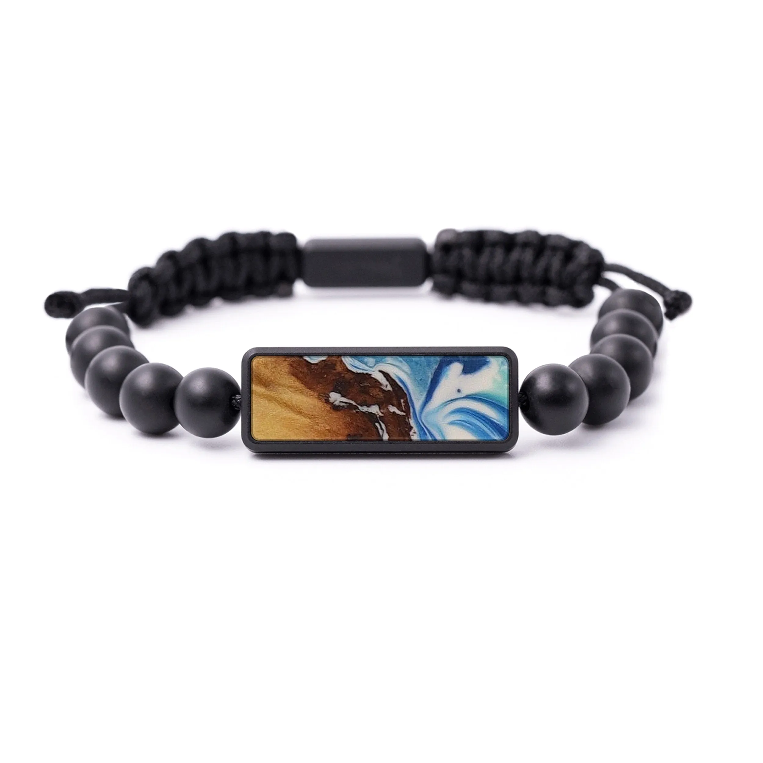 Bead Wood Resin Bracelet - Rosendo (Light Blue, 589676)