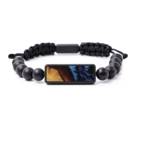 Bead Wood Resin Bracelet - Sanjeet (Dark Blue, 589881)