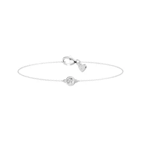 Bezel Bracelet with 1/5ct of Laboratory Grown Diamonds in Sterling Silver and Platinum