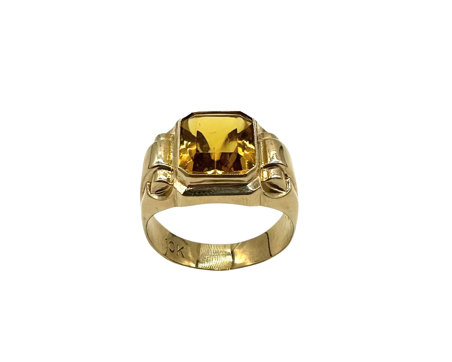 Bezel Set Citrine Ring