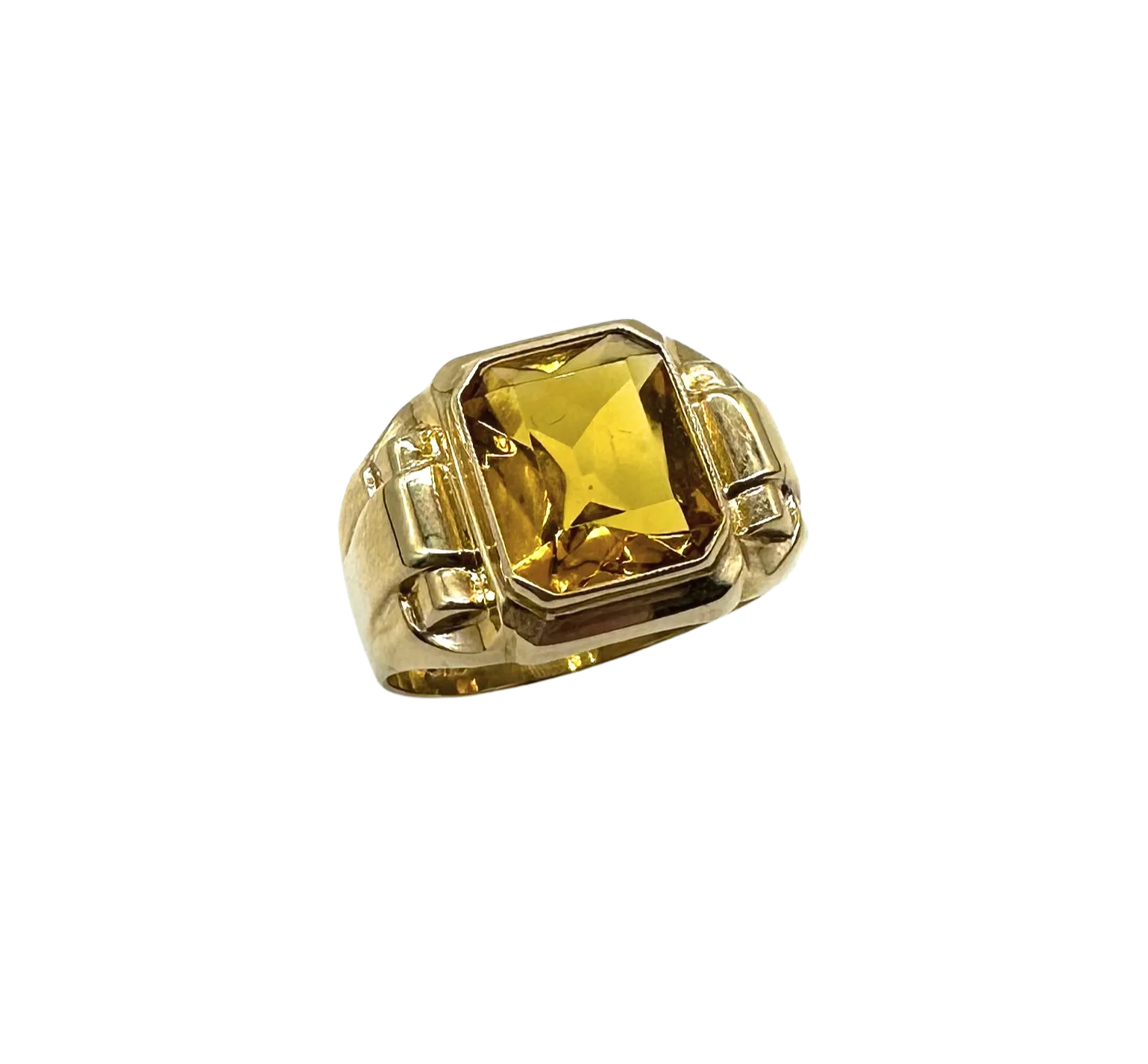 Bezel Set Citrine Ring