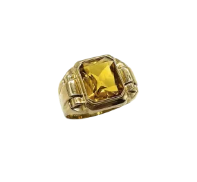 Bezel Set Citrine Ring