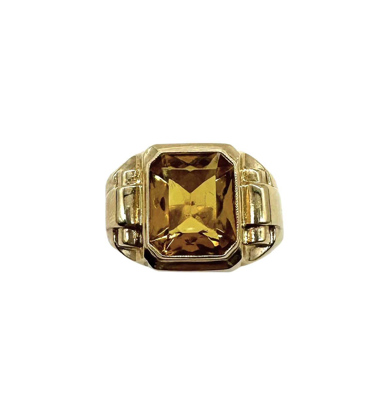 Bezel Set Citrine Ring