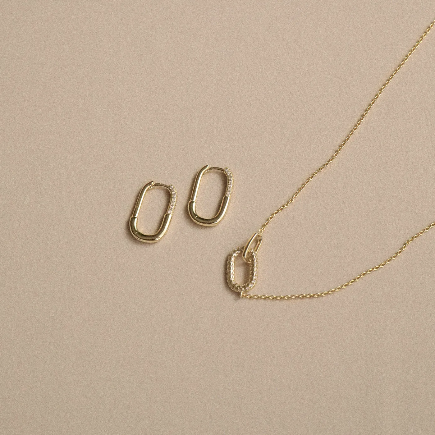 Bianc Sparkle Oblong Necklace