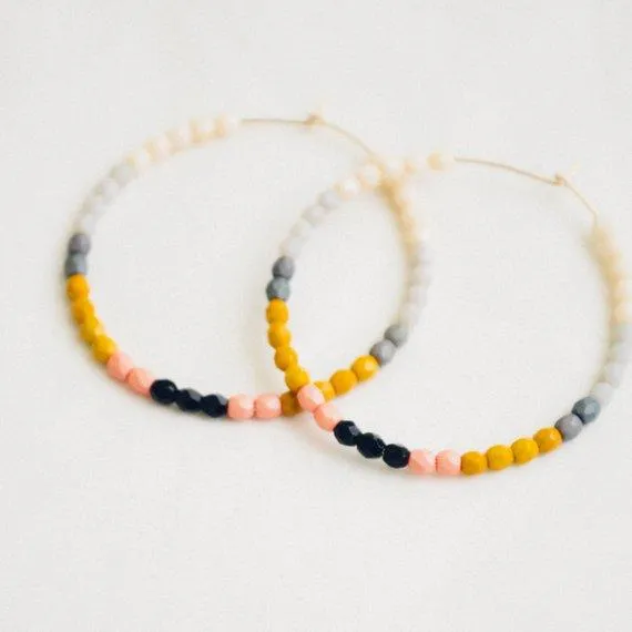 Big Chelsea Beaded Hoop